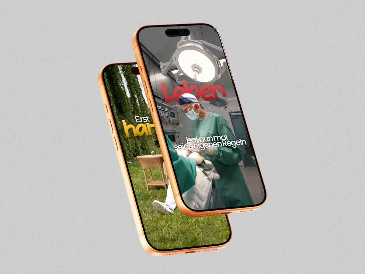 TGZ Grussendorf: Social-Media-Reels von Found Studios auf zwei Smartphones